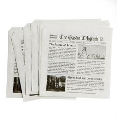 Vetvrij papieren zakje News Paper 2-zijden open 170x170mm - 300 st/ds.