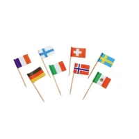 Vlagprikker Internationaal assorti - 720 st/ds.