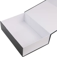 Glans gelamineerde magneetdozen Zwart/wit - 35x25x10cm - 25 stuks