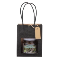 Papieren cadeautas + venster & tag - Zwart - 11,5x6,4x14,5cm - 100 st/ds.