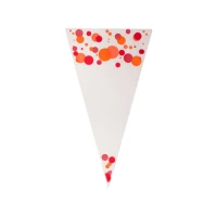 Puntzak Stip Oranje/Rood -180 x 370 mm - 0,5 pond - 1.000 stuks