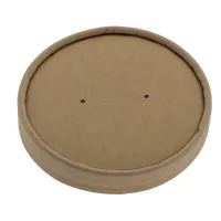 Deksel karton Kraft voor Soepbekers Ø96mm - 500 st/ds.