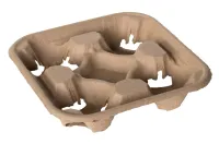 Draagtrays Pulp voor 4 bekers - 250 st/ds.