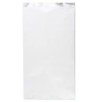 Papieren grill zak met aluminium binnenzijde - Wit - 33,5x19x8,5cm - 1.000 st/ds.