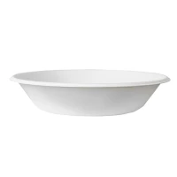 Schalen, suikerriet *pure* 680 ml Ø 19 cm · 4 cm wit - 500 stuks (10x50)