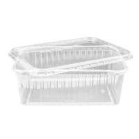 Menubak (incl. Deksel) PET Transparant 390/1000cc - 200 st/ds.