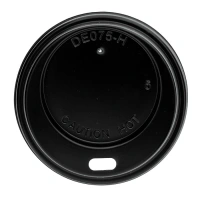Deksel Zwart (PS) voor beker 70mm/6oz-7oz - 1.000 st/ds.