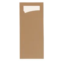 Pochette bestekzakje Crème met servet 95x220mm - 1.000 st/ds.