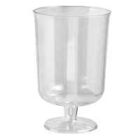 Plastic Wijnglas op voet 175cc (PS) - 612 st/ds.