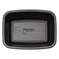 Maaltijdschaal CPET 173/35 1V Zwart - 570 st/ds.