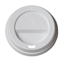 Deksel Wit (PS) voor beker 80mm/8oz - 1.000 st/ds.