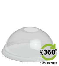 Dome deksel (PET360) Ø95mm met opening - 1.000 st/ds.