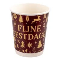 Koffiebeker Dubbelwandig Fijne Feestdagen 200cc/8oz - 500 st/ds.