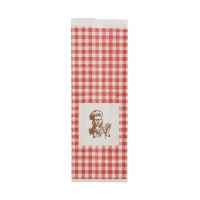 Frikandelzakken nr. 11 - Rode Ruit - 32x10x6cm - 10 kg/ds.
