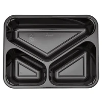 Maaltijdschaal CPET 227/45 3V Zwart - 330 st/ds.
