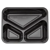 Maaltijdschaal CPET 227/45 3V Zwart - 350 st/ds.