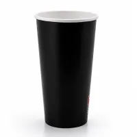Milkshakebeker Karton Zwart 500ml/20oz - 1.000 st/ds.