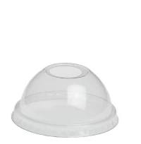 Dome deksel (PET) Ø78mm met opening - 1.000 st/ds.