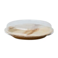 Palmblad Schaal + rPET Deksel Rond 23cm - 100 st/ds.