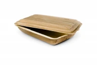 Palmblad Schaal + Deksel Rechthoekig 26x18x5cm - 100 st/ds.