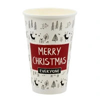 Kartonnen koffiebeker Kerst 300cc/12oz - 1.000 st/ds.