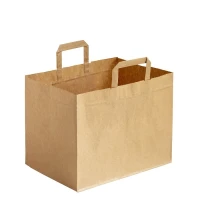 Papieren Tasjes - Bruin/Kraft - 32x22x25cm - 250 st/ds.