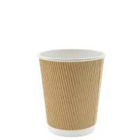 Kartonnen Koffiebeker Ripple Kraft 200cc/8oz - 500 st/ds.