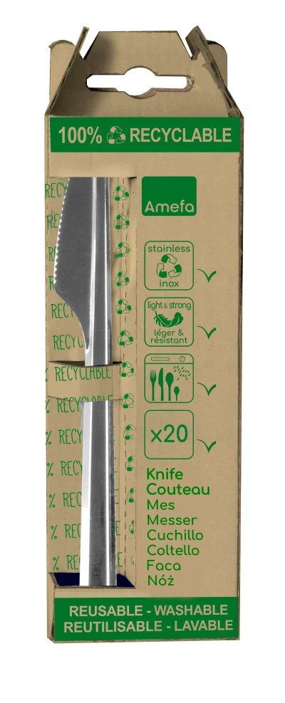 Mes Leaves® (rvs) - Herbruikbaar - 165 mm - 20 st/ds
