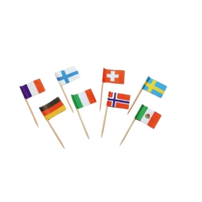 Vlagprikker Internationaal assorti - 720 st/ds.