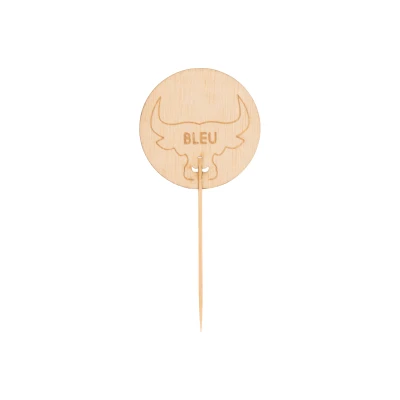Steakmarker bamboe bleu (rare) - 100 st/ds.