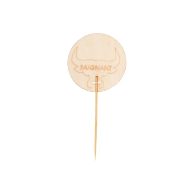 Steakmarker bamboe saignant (medium rare) - 100 st/ds.