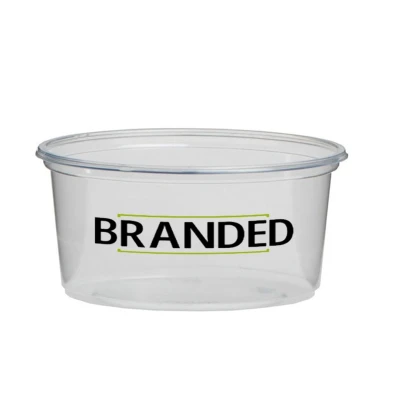 Plastic Bakjes Rond bedrukken 250cc Ø101mm/PP (vanaf 5.000 st.)