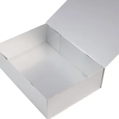 Glans gelamineerde magneetdozen Zilver - 14x14,5x5,7cm - 25 stuks