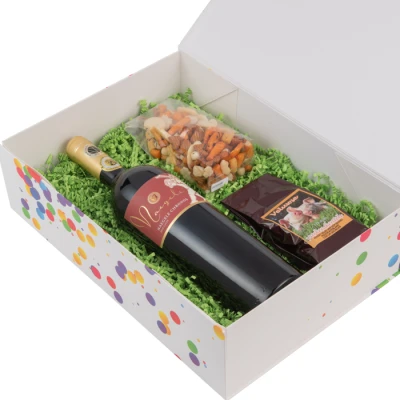 Confetti kraft magneetdoos Wit - 35x25x10cm - 25 stuks