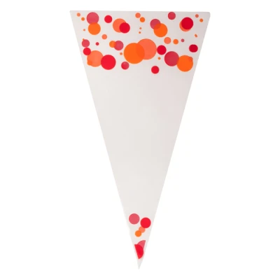 Puntzak Stip Oranje/Rood -250 x 460 mm - 1 pond - 1000 stuks