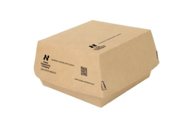Hamburgerbox Groot - Karton - 11,5x11x7,8cm - "Notpla" - 220 st/ds.