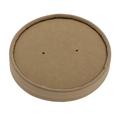 Deksel karton Kraft voor Soepbekers Ø96mm - 500 st/ds.
