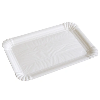 Kartonnen schaal (120x180 mm) - Wit - rechthoekig - 1.000 st/ds.