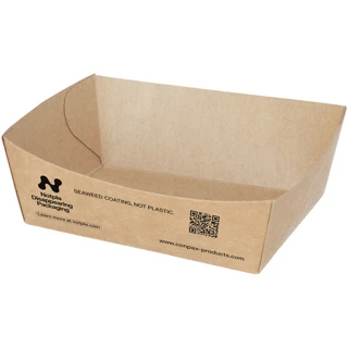 Frietbakje A7 - Karton - 9x7x3,5cm - "Notpla" - 960 st/ds.