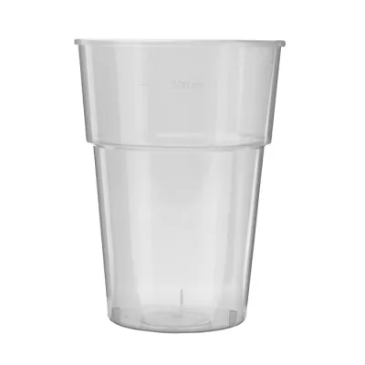 Herbruikbaar Plastic Bierglas Budget (PP) 500cc (650cc max) - 500 st/ds.