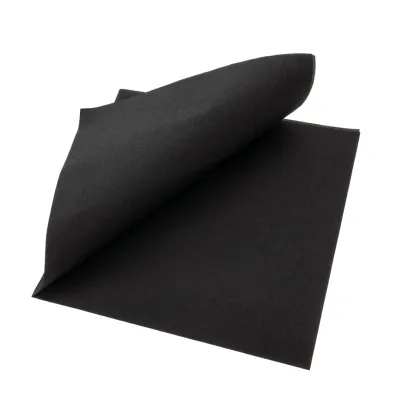 Servet Airlaid Zwart 40x40cm 1/4 vouw - 1.000 st/ds.