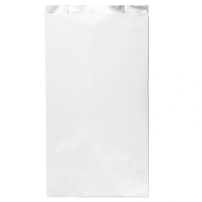 Papieren grill zak met aluminium binnenzijde - Wit - 33,5x19x8,5cm - 250 st/ds.