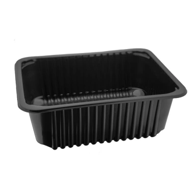 Menuschaal PP 227/80 Thermoform 1V Zwart - 294 st/ds.