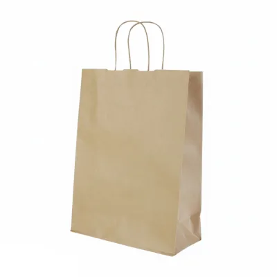 Papieren tas gedraaid handvat - Bruin - 24x11x31cm - 200 st/ds.