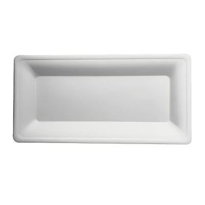 Rechthoekig Schaaltje - Suikerriet - Wit - 13 x 26 cm - 500 st/ds