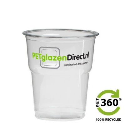 Duurzaam plastic frisdrankglas bedrukken (PET360®) 200cc (250cc max)