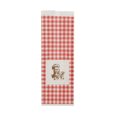 Frikandelzakken nr. 11 - Rode Ruit - 32x10x6cm - 10 kg/ds.