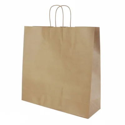 Papieren tas gedraaid handvat - Bruin - 45x16x45cm - 200 st/ds.