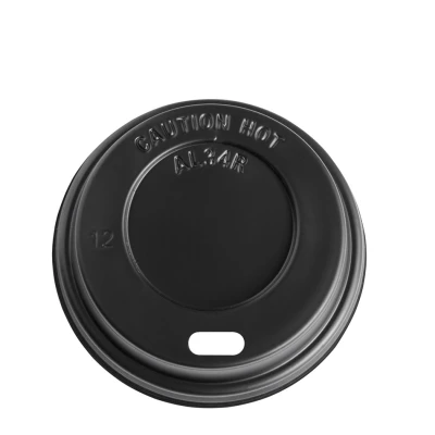 Deksel Zwart (PS) voor beker 62mm/4oz - 1.000 st/ds.