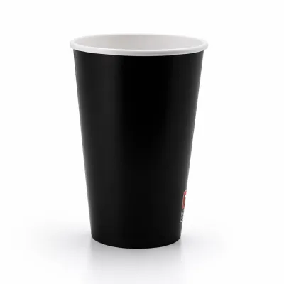 Milkshakebeker Karton Zwart 400ml/16oz - 1.000 st/ds.